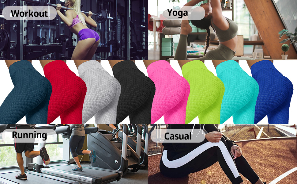 Anti Cellulite Butt Lifting Booty Leggings for Women High Waisted Tummy Control 