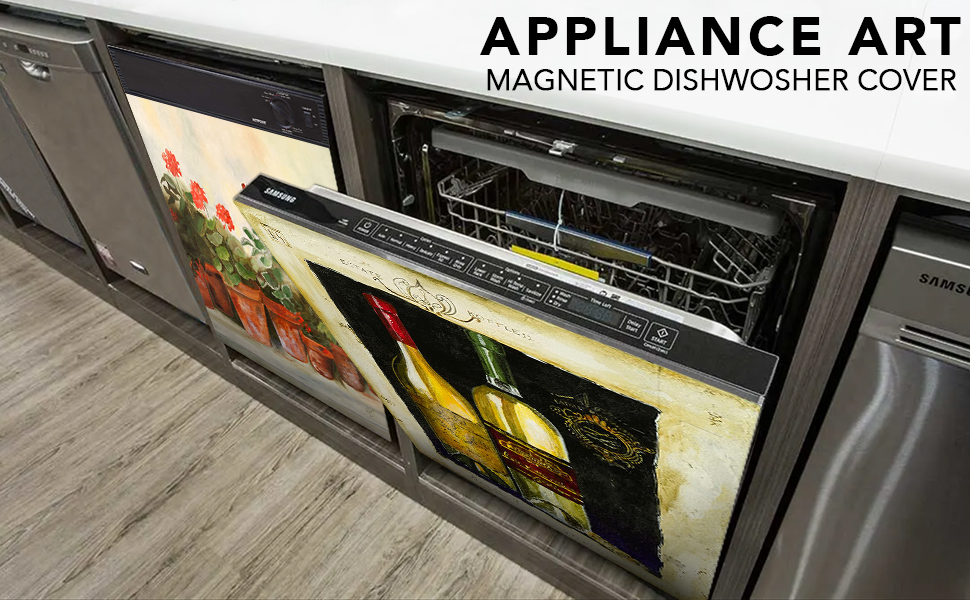 Appliance Art Instant Stainless Magnetic Dishwasher Door Cover Sheet