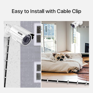 Easy to Install with Cable Clip