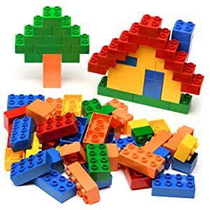 150 pieces bulk building blocks set bricks play set lead free safe gift box boys girls toddlers gift