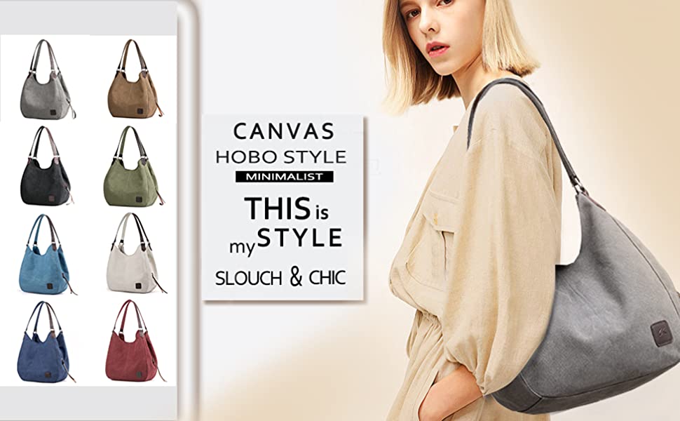 canvas hobo bags for women