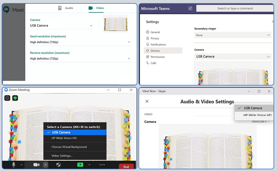 文檔攝像機USB老師8MP 2448P在線教學課堂燈A3 A4網絡攝像頭廉價