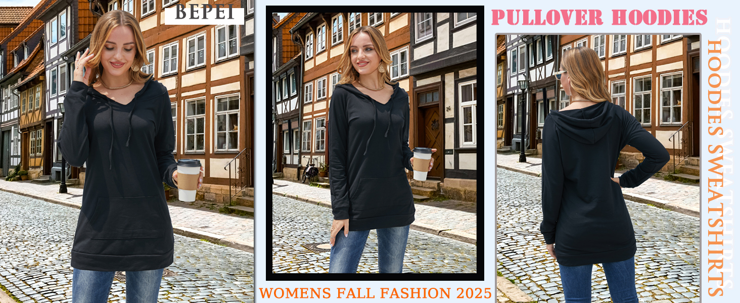 trendy tunic hoodies