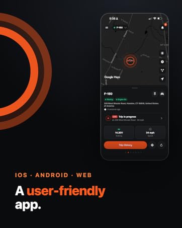 Moto Watchdog app: live map, vehicle status, trip history on iOS and Android