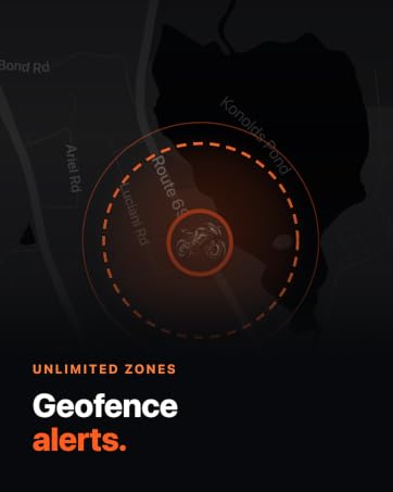 Geofence zone alerts when a vehicle enters or leaves a mapped area