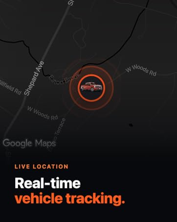 Real-time vehicle tracking on a live map in the Moto Watchdog app