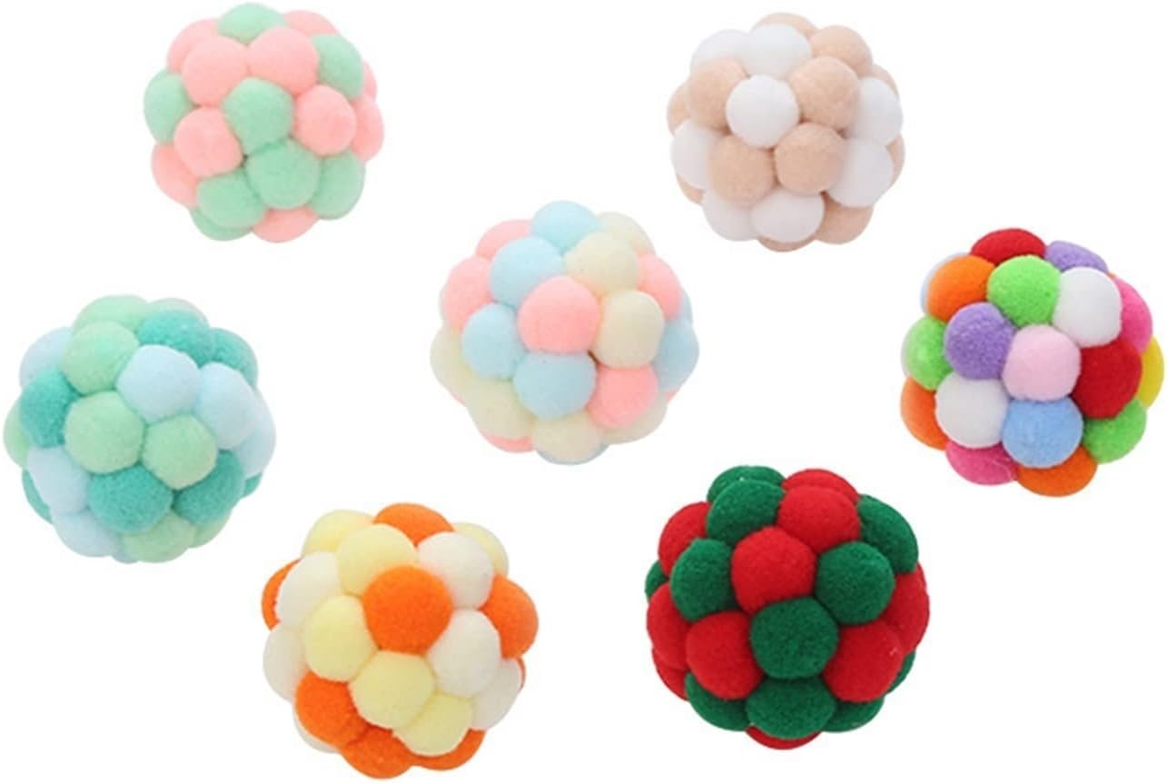 Interactive Toys for Cats Cat Toy Plush Colorful Bell Ball with Interactive Bite Play Pet Supplies(03) - Image 4