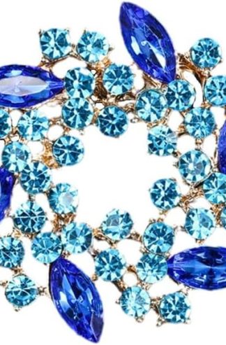 彩色水鑽水晶向日葵胸針女式禮服帽子裝飾