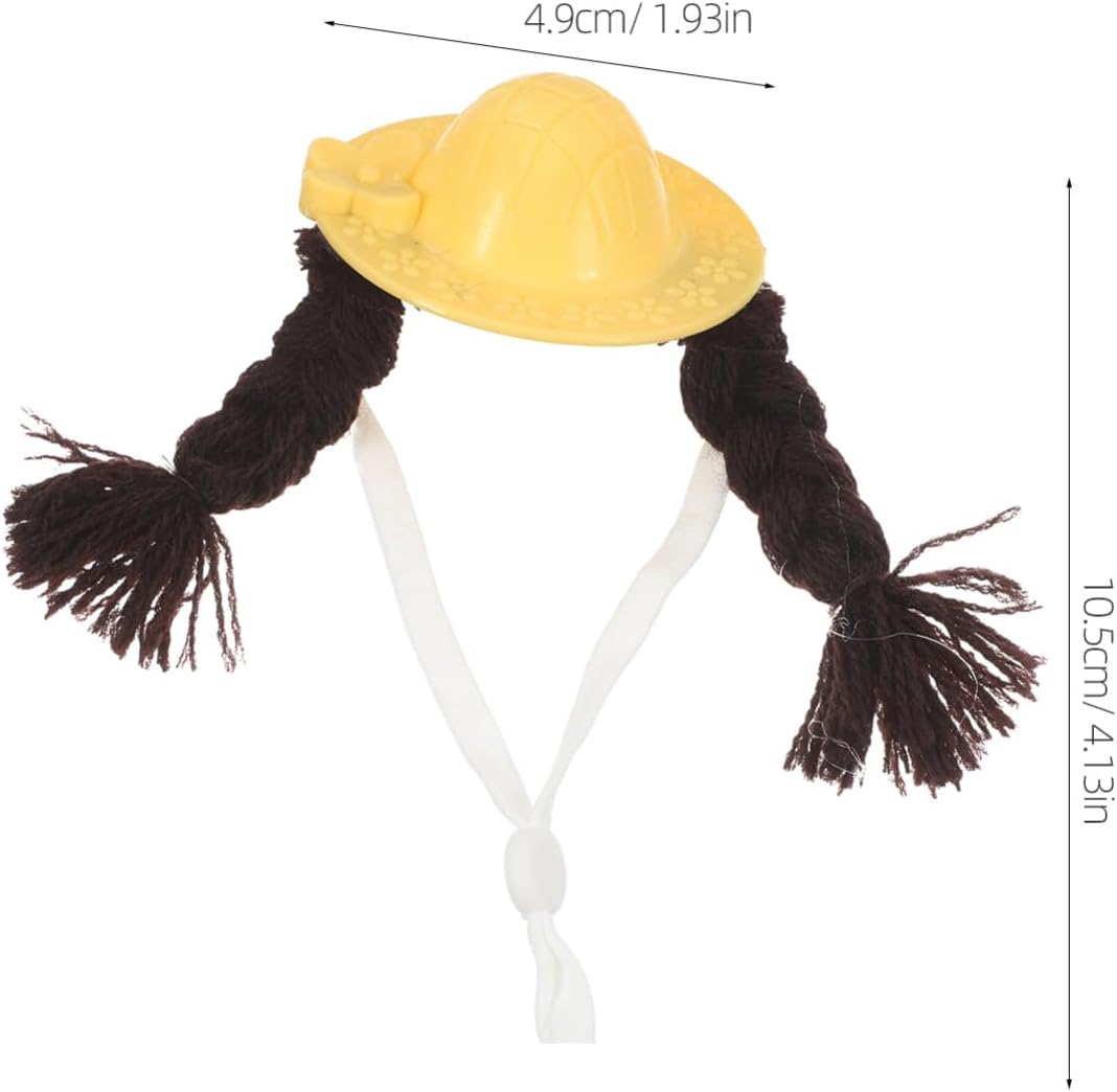 Toddmomy PET Hat Braid Shape Knitted Yarn for Guinea Pig Parakeet - Image 2