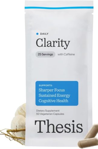 THESIS Clarity Nootropic Supplement with Lion's Mane, Citicoline, 25ct