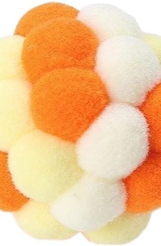 Interactive Toys for Cats Cat Toy Plush Colorful Bell Ball with Interactive Bite Play Pet Supplies(03)