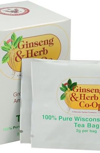 全新改良 100% 純威斯康辛州花旗參茶袋。精選最好的優質根 - 帶密封保證。 （10 個）。