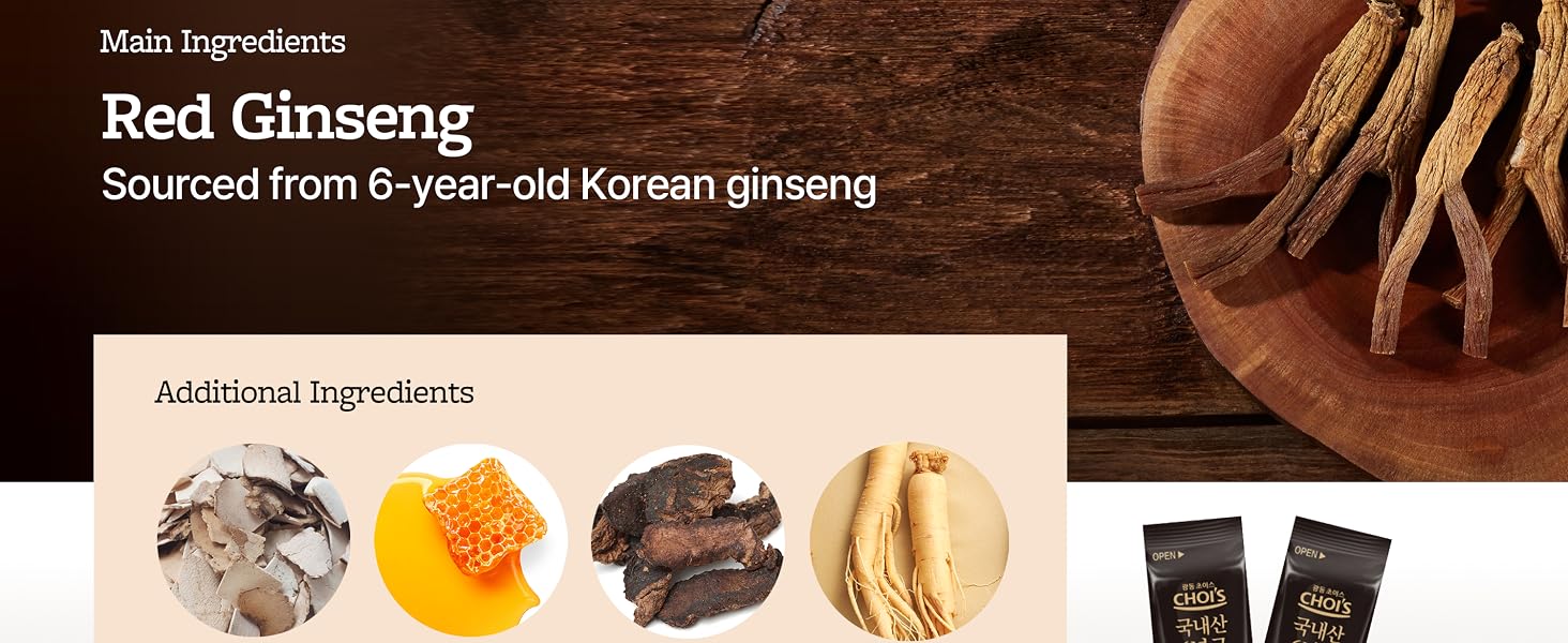 Red ginseng benefits including energy boost immune support mental clarity and natural ingredients