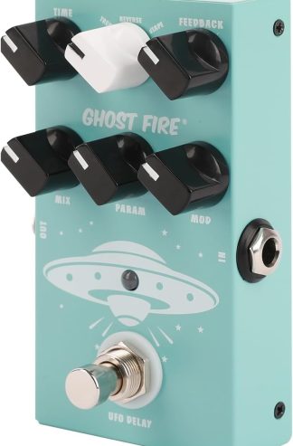 踏板的Ghostfire Guitar延遲踏板，電吉他，低音，膠帶，True旁路的9種不同的延遲效果（UFO延遲）