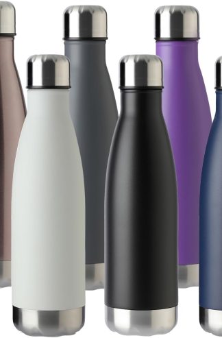 MEWAY 17 盎司運動水瓶 8 件裝真空絕緣不銹鋼防漏雙壁可樂形狀水瓶，保持飲料冷熱（彩色，8 件裝）