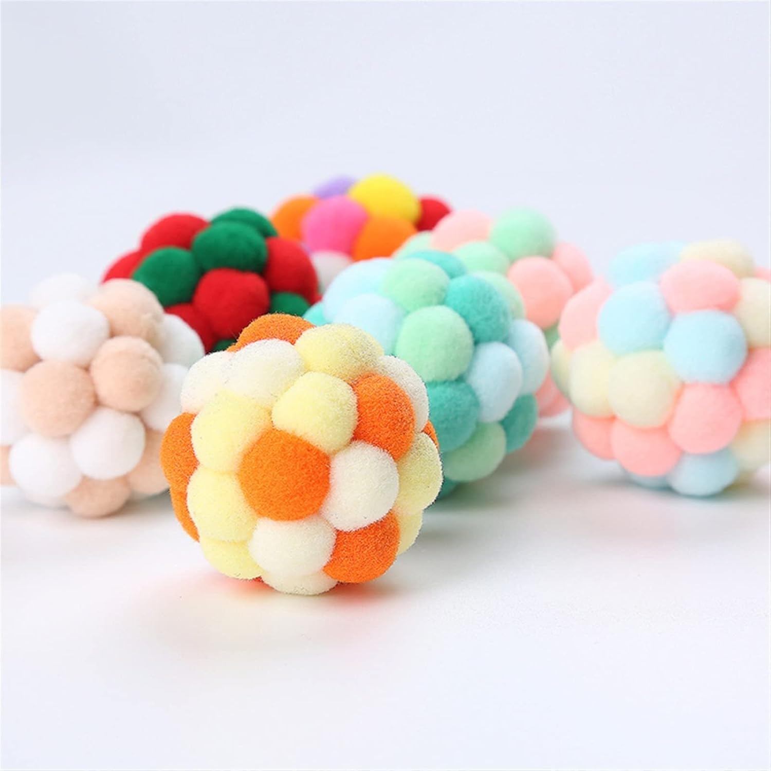 Interactive Toys for Cats Cat Toy Plush Colorful Bell Ball with Interactive Bite Play Pet Supplies(03) - Image 3