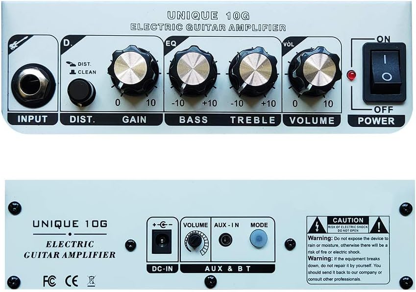 OBB Dual-Powered Bluetooth Guitar Amp, with 3-Year Warranty,Portable Electric Guitar Amplifier with 10W Speaker, Amplifier Includes Gain/Bass/Treble knob - Image 5