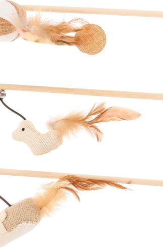 3 件式互動室內貓玩具，包括鳥鼠，用於玩耍和加強與貓的聯繫