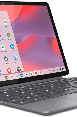 聯想 Chromebook Duet - 2025 年 - 可轉換筆記型電腦 - ChromeOS - 10.95 吋 WUXGA IPS 觸控顯示器 - 4GB 記憶體 - 64GB 儲存空間 - MediaTek Kompanio 838 - Luna 灰色