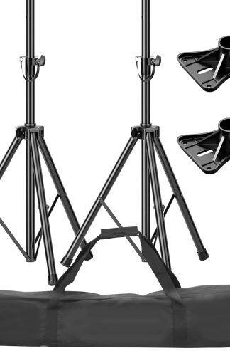 EMART PA Speaker Stands Pair with Carrying Bag, Adjustable Height 39-77in