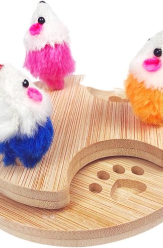 有趣的木貓唱片玩家玩具在室內的小貓玩具，包括寵物護理狩獵本能和防止破壞性行為