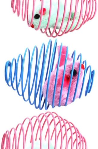 3 件裝互動貓磨牙玩具，有趣的鼠標設計，適合寵物小貓、咀嚼玩具和隨機玩具，激發好奇心和運動