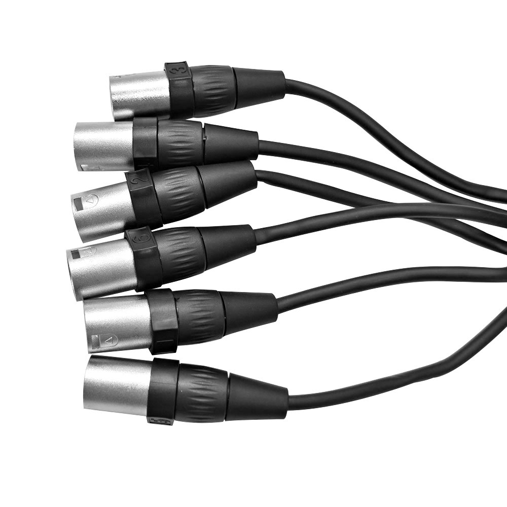 Seismic Audio SACB-6x25 6 通道薄型 XLR 傳送子蛇形電纜,25 英尺 - Image 4