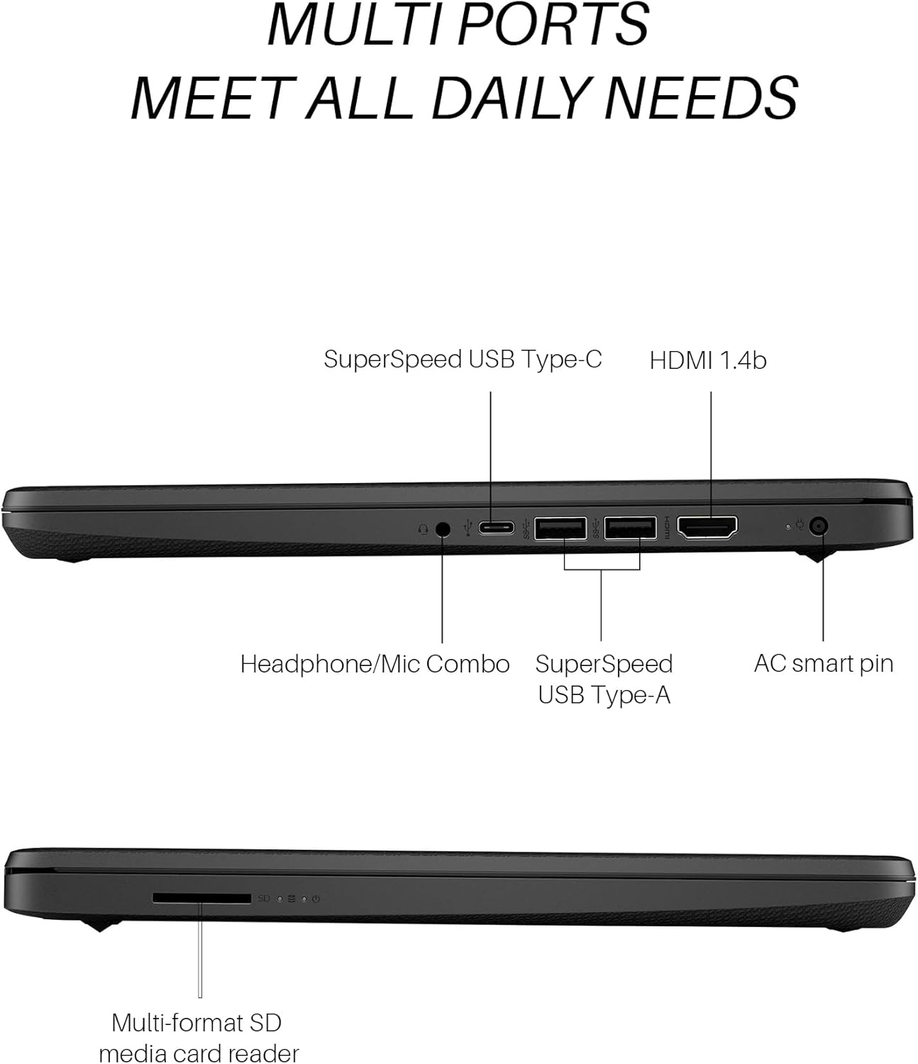 HP筆記本電腦16GB RAM用於學生業務,14英寸高清屏幕,Intel雙核N4120,416GB存儲(128GB EMMC + 256GB MSD + 32GB USB USB C Flash Drive),Windows 11 Pro&Office Pro Lifetime許可證 - Image 7