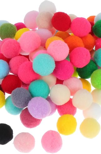 100 Pcs Plush Cat Toy Ball, Interactive Bouncing Chew Toy for Kittens