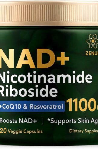 NAD+ 補充劑 | 1100 毫克脂質體煙酰胺核苷，含白藜蘆醇和槲皮素 |抗衰老、細胞能量| 120 粒