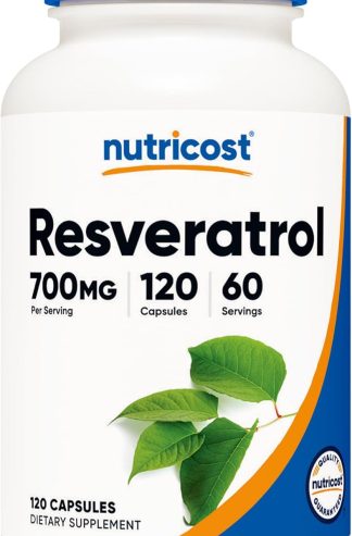 Nutricost 白藜蘆醇 700 毫克，120 粒膠囊 - 純素、無麩質、非轉基因