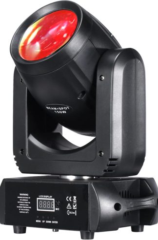 150W Moving Head DJ Lights LED Stage Light Mini Beam Spot 8 Gobos 8 Colors Stage Lighting DMX 512 12CH with Sound Activated for Wedding Live Show Disco Events Party(150W, 1)