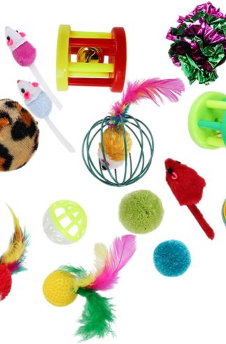 Kisangel 24pcs InteractiveKätzchenFun Kut Kut Kick Games for Cats for Cats long -term Bell Salls是貓愛好者的內部活動