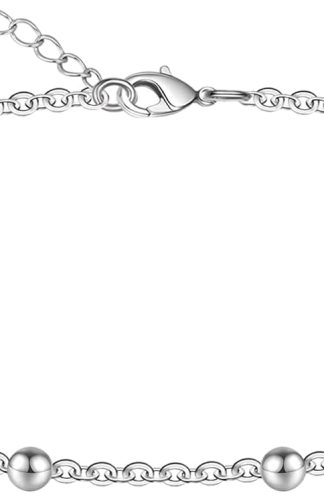 CHIC & ARTSY 女式 925 純銀腳鍊，可調節雙層鏈腳鍊，簡約​​輕質腳飾，適合海灘和日常佩戴