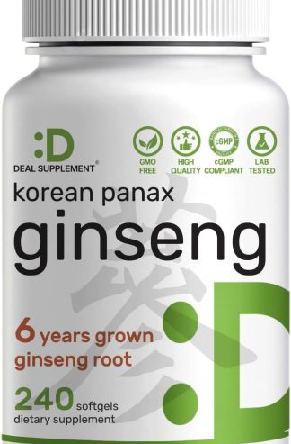 DEAL SUPPLEMENT Korean Red Panax Ginseng Root Extract, 240 Softgels