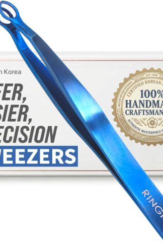 [Premium Hand-Made] Round-Tip Tweezers for women facial hair for Safety | Crafted in Korea with 304 Surgical-Grade Stainless Steel | Exquisite Third-Generation Craftsmanship