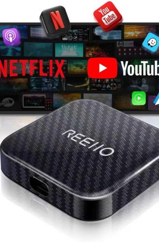 帶有 Netflix/YouTube/TF 卡插槽的無線 CarPlayBox 將有線 CarPlay 轉換為無線適配器，適用於 2017 年及以上原廠有線 CarPlay 汽車