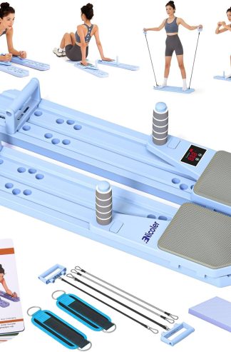 Nicoler 便攜式普拉提塑身機套裝 - 普拉提板，8 合 1 多功能普拉提機