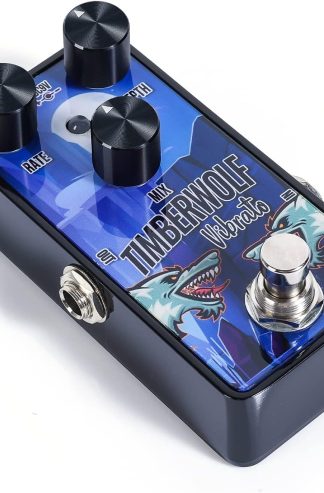 Caline Mini Guitar Vibrato Pedal G006 G Series Traditional Vibrato Effect Sound Processor for Electric Guitar Bass, Digital Circuit Design