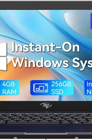 Itel 14 英寸筆記本電腦 - Celeron N4000(雙核)、UHD Graphics 600、4GB RAM 256GB SSD、14 英寸微邊高清顯示屏、超薄、4000 mAh 長電池壽命、2.4G/5G WiFi、HDMI
