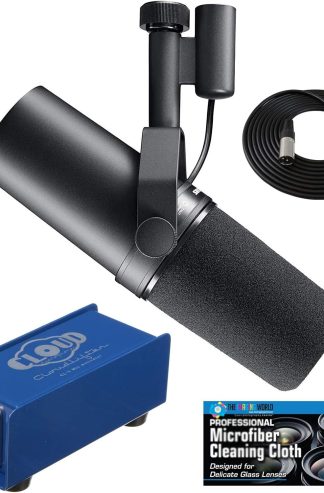 舒爾 SM7B 人聲麥克風，帶有雲麥克風 Cloudlifter CL-1 麥克風啟動器和額外的 10 吋 XLR 電纜束