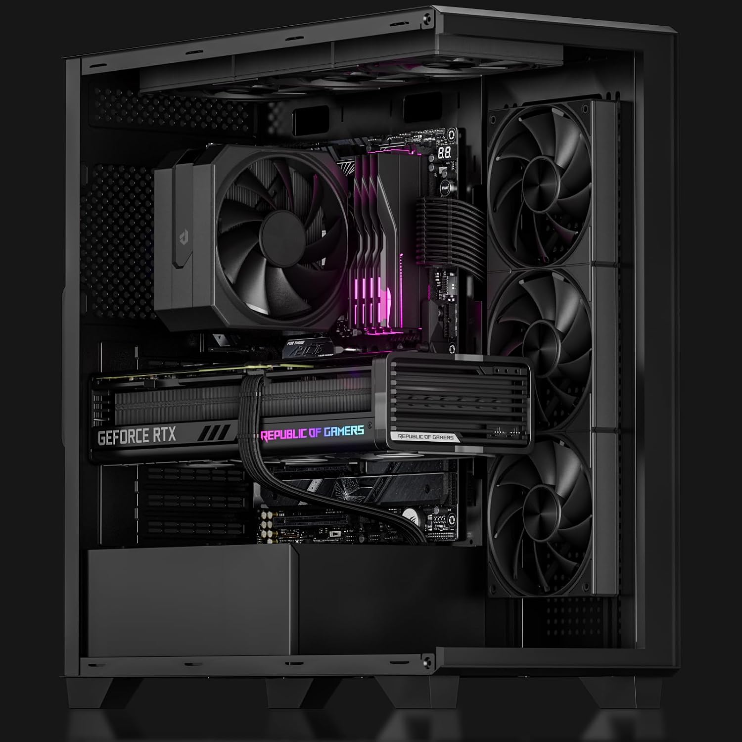 upHere 360mm All-in-One Computer Case Fan with PWM 4-Pin Interface High Performance Cooling Low Noise for Enhanced PC Cooling U3K3 - Image 5