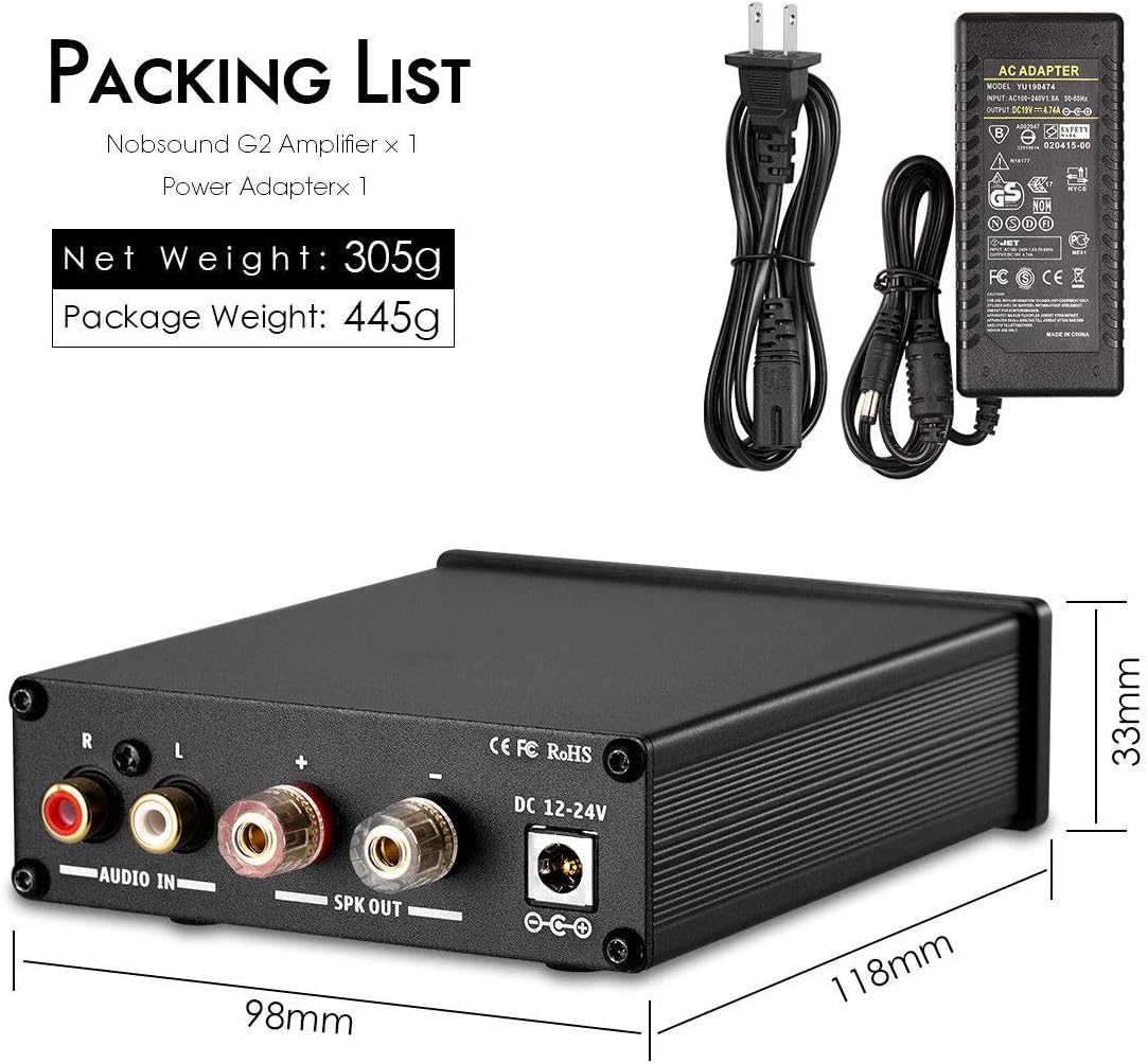 Nobsound G2 Subwoofer Power Amplifier Mini Mono SUB Amp 100W PBTL BTL Bridge Home Theater - Image 8