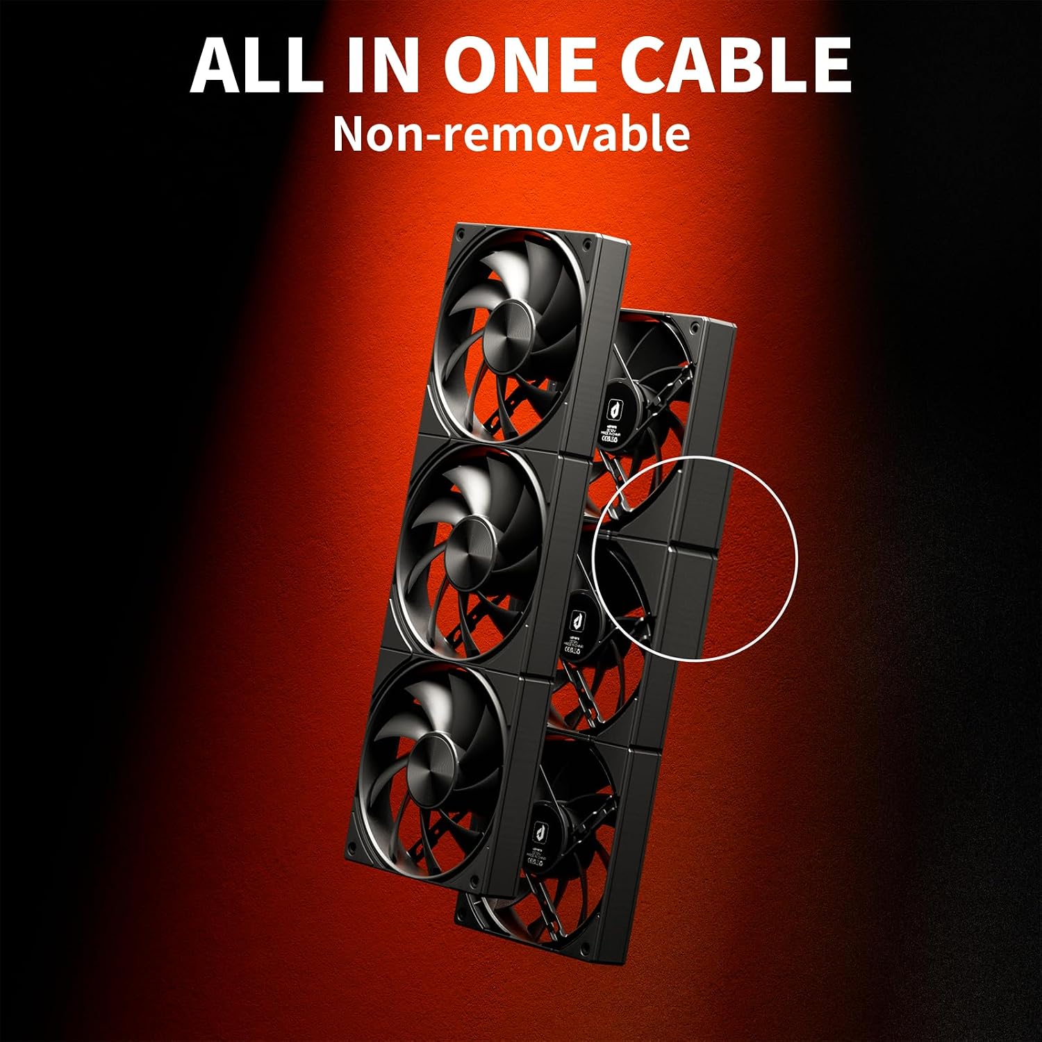 upHere 360mm All-in-One Computer Case Fan with PWM 4-Pin Interface High Performance Cooling Low Noise for Enhanced PC Cooling U3K3 - Image 3