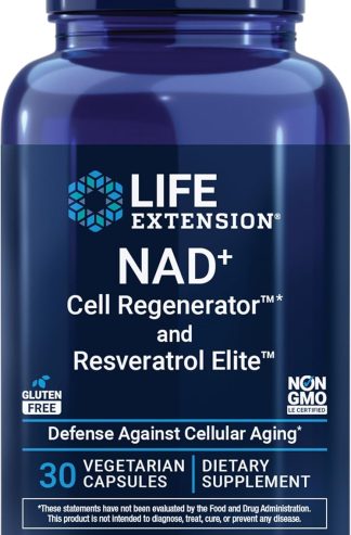 Life Extension NAD+ Cell Regenerator™ 和白藜蘆醇 Elite™*，煙酰胺核苷，反式白藜蘆醇，槲皮素，漆黃素，心臟健康，健康老齡化，素食，非轉基因，不含麩質，30 粒膠囊