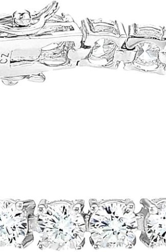 Amazon Essentials 鍍純銀圓形切割方晶鋯石網球手鍊