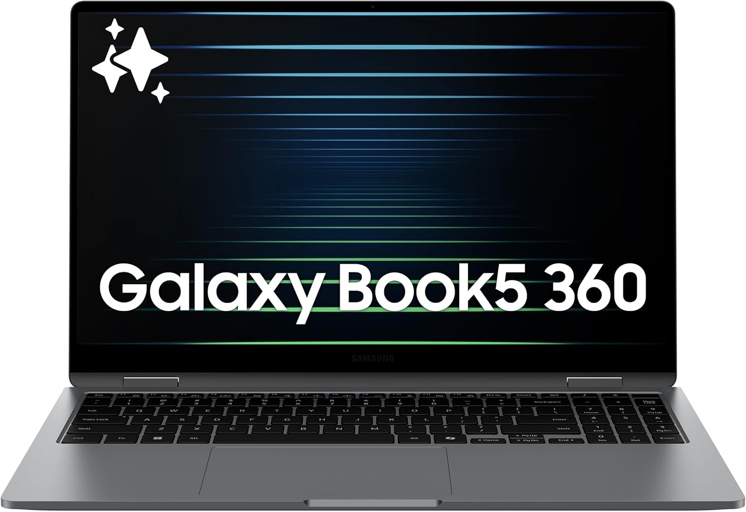 Samsung 15.6” Galaxy Book5 360 Copilot AI Laptop PC Computer, FHD AMOLED Touchscreen, 16GB / 512GB, Dolby Atmos Quad Speakers, All-Day Battery Life, NP750QHA-KA1US
