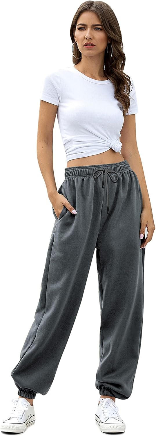 YLDUJ AMUM Women's Sweatpants Casual Drawstring Sweat Pants Workout Athletic Joggers with Pockets - Image 2