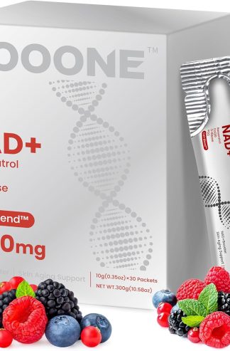 Zooone- NAD+ 補充劑 30 片，優質煙酰胺核苷和白藜蘆醇，DNA 修復和健康衰老，男女高級 NAD 補充劑，增強細胞能量