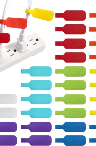 Wrap-It Storage - 電纜標籤，中等，多色（30 包）書寫線標籤，用於電線管理和識別